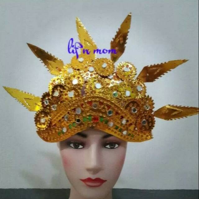 Aksesoris kepala bali legong kaca dewasa