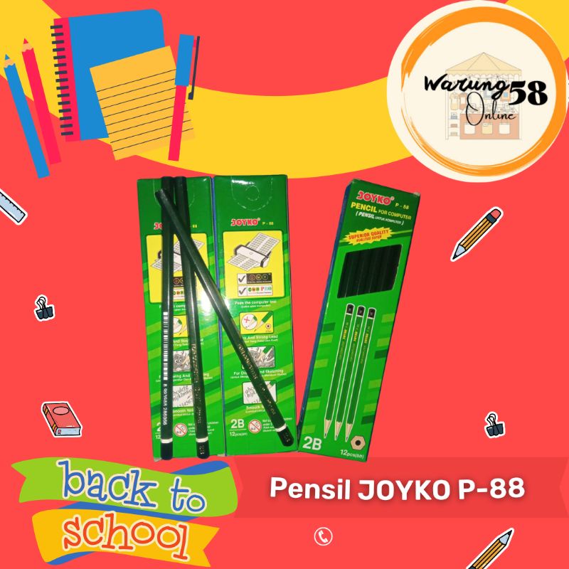 

Pensil 2B JOYKO P-88 ER (+PENGHAPUS)