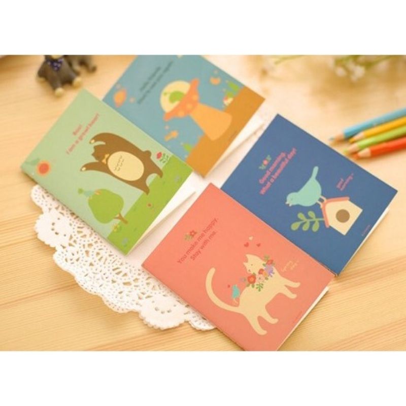 BUKU TULIS MINI | BOOK MINI | CARTOON MINI BOOK | MEMO KECIL MOTIF