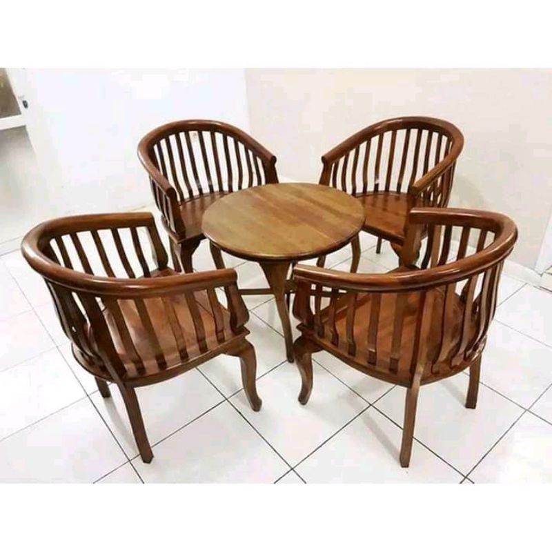 Promo kursi tamu kursi teras betawi kayu jati kualitas pilihan