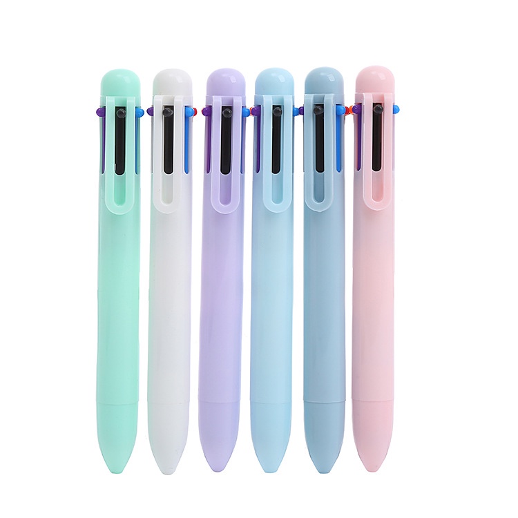Pulpen 6 In 1 Warna Macaron Untuk Alat Tulis Pelajar