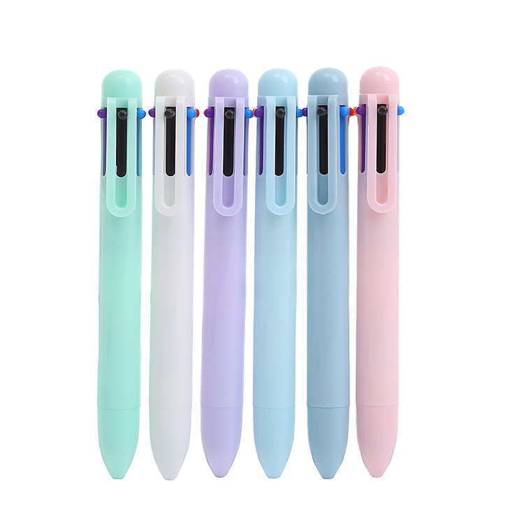 Pulpen 6 In 1 Warna Macaron Untuk Alat Tulis Pelajar