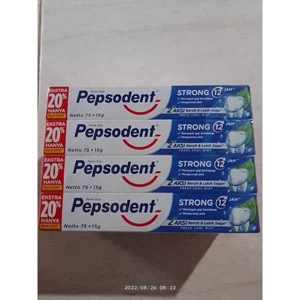 promo pepsodent 75gr+15gr 20% perpaket isi 3