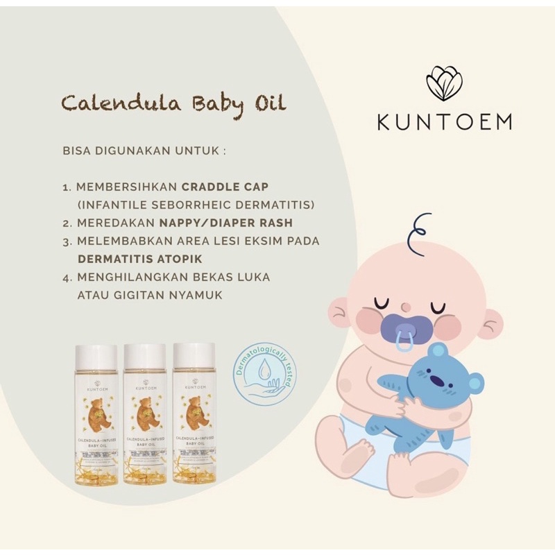 kuntoem calendula infused baby oil