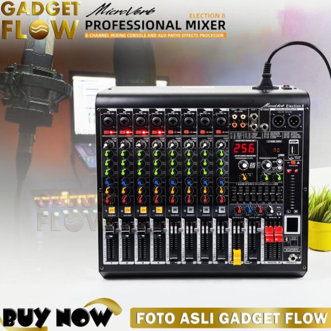 Mixer Soundcard Recording Audio Interface Microverb Election 8 Channel