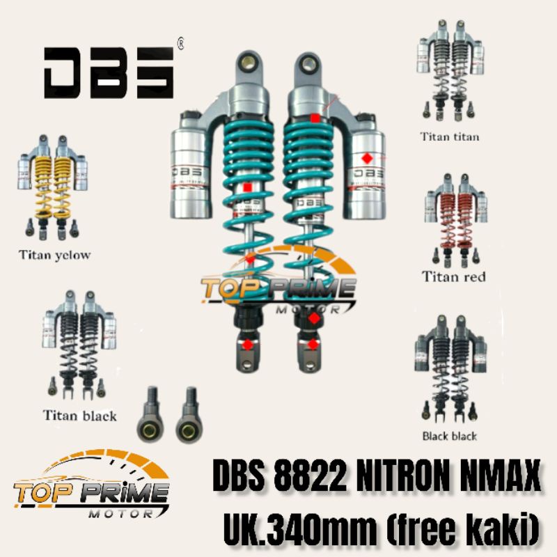 SHOCK TABUNG DBS 8822 NITRON 340MM NMAX OLD/SUPRA/RX KING
