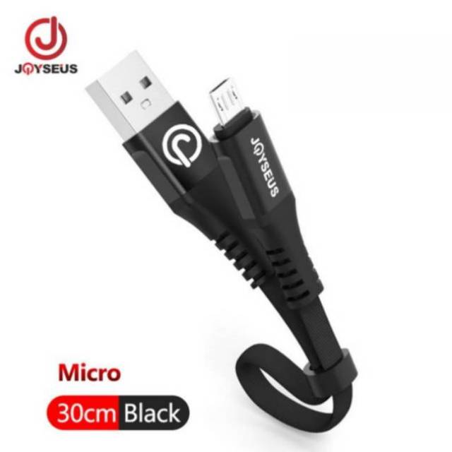 Joyseus Kabel Data Charger Micro USB - Type C - Lightning Panjang 30cm