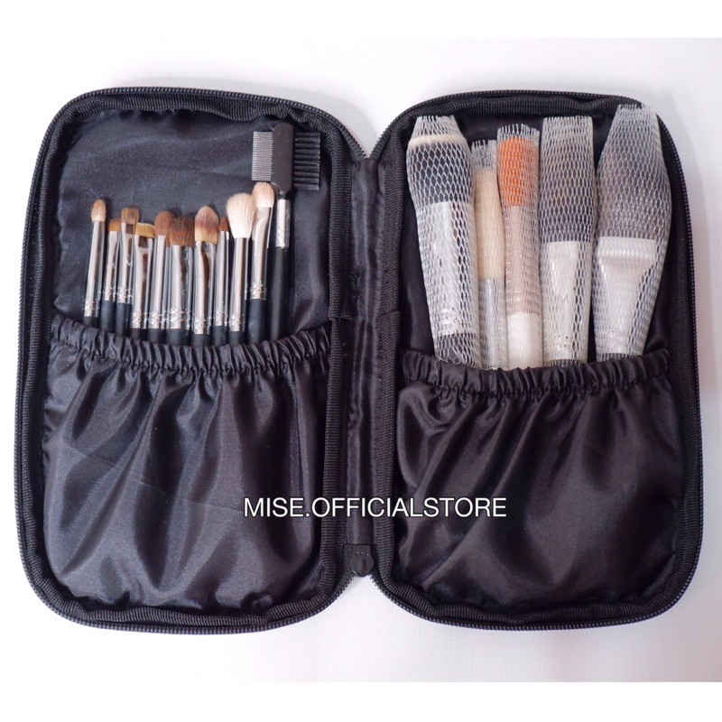 MISE BLACK ORGANIZER POUCH BRUSH/TEMPAT BRUSH MUA/TEMPAT KUAS BRUSH/BRUSH MURAH