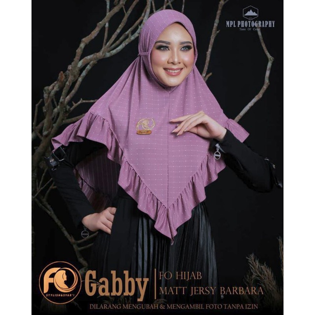 ORI FO JILBAB KHIMAR GABY BERGO RUBY PREMIUM ORIGINAL FARIDA FO GABBY HIJAB BERGO KERUDUNG POLKA POL