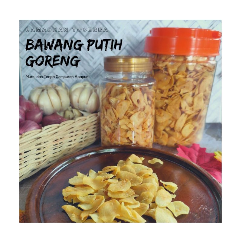 

Bawang Putih Goreng Premium, Tidak Pakai Minyak Goreng Curah, & Tanpa MSG