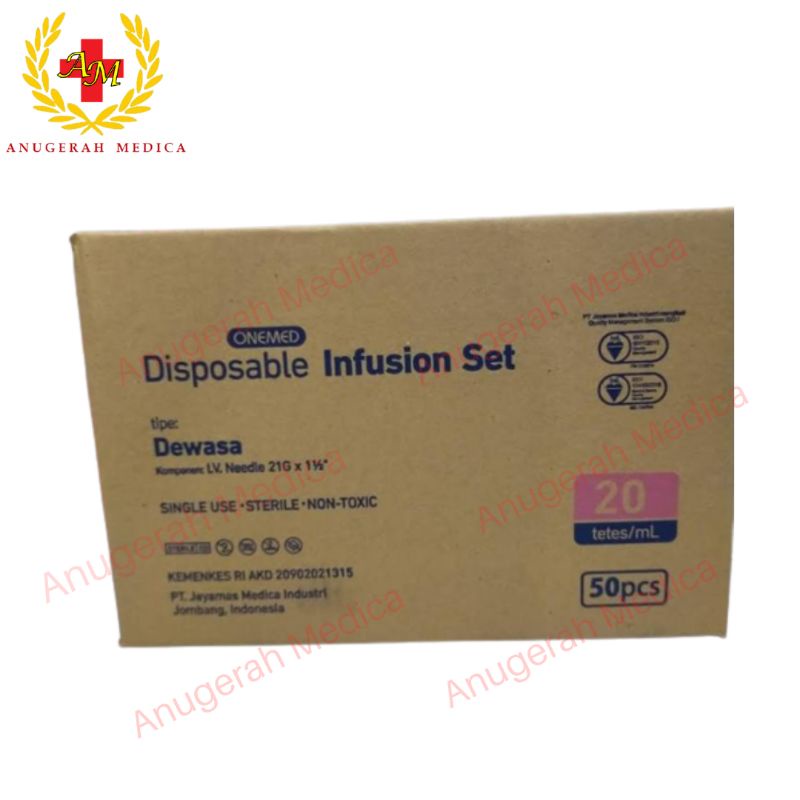 Infus Set Onemed Selang Infus Infusion Set Box Isi 50 pcs