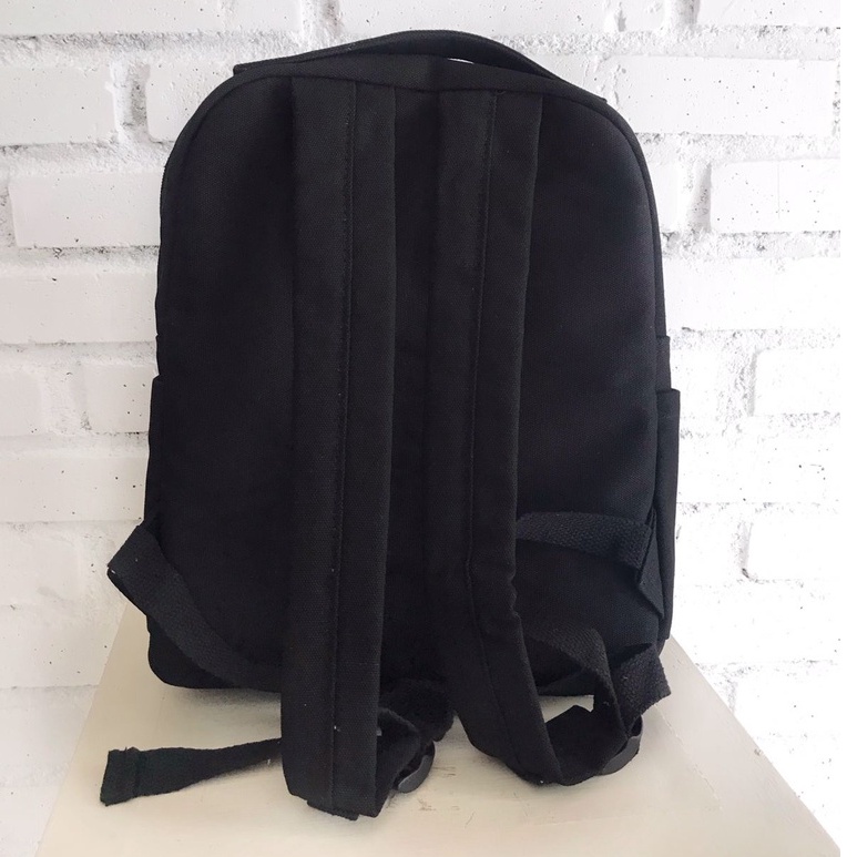 Tas Ransel Kanvas Polos Alpha Unisex Korean canvas backpack Import sekolah kuliah remaja perempuan ulzzang