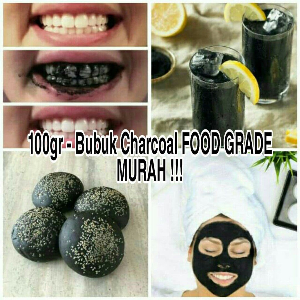 Activated Charcoal Aktif Bubuk Bambu Jepang Arang Bambu Karbon Aktif Food Grade 100gr