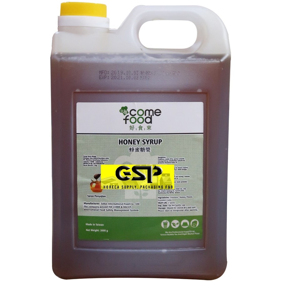 

Honey Syrup / Honey Sirup / Honey Juice Concentrate Impor Taiwan COME FOOD SIRUP SIROP RASA MADU