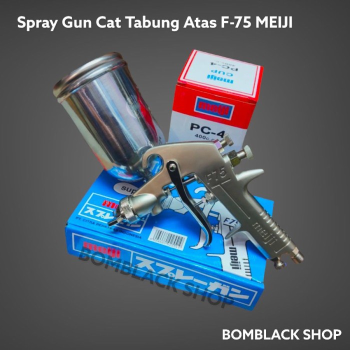 MEIJI Spray Gun Cat Tabung Atas F75 F-75 F 75 Alat Semprotan Cet Angin