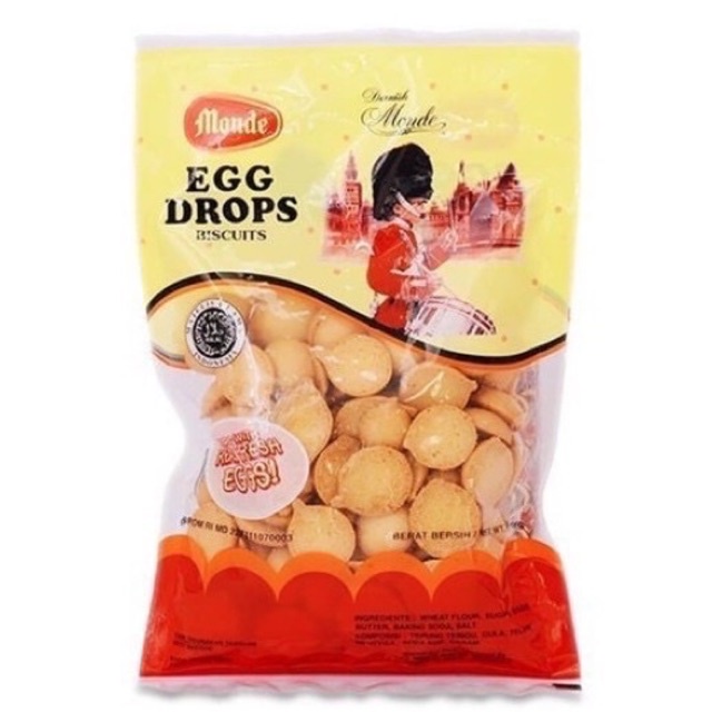 

MONDE EGG DROP 100GRAM BISKUIT CEMILAN SNACK MURAH BANDUNG / MONDE EGGDROP BISKUIT MONDE BANDUNG