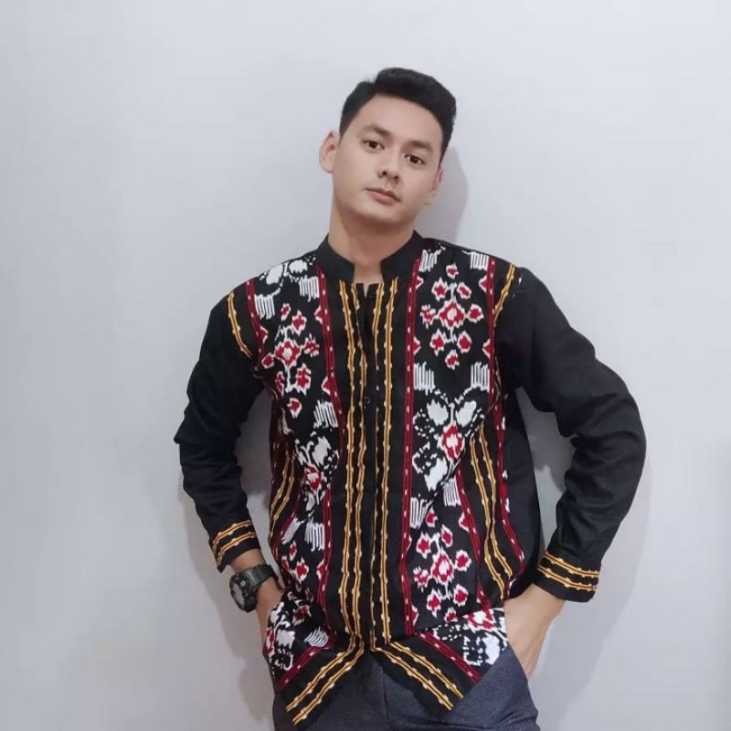 KEMEJA KOKO BATIK MOTIF TENUN JEPARA BATIK KHAS INDONESIA