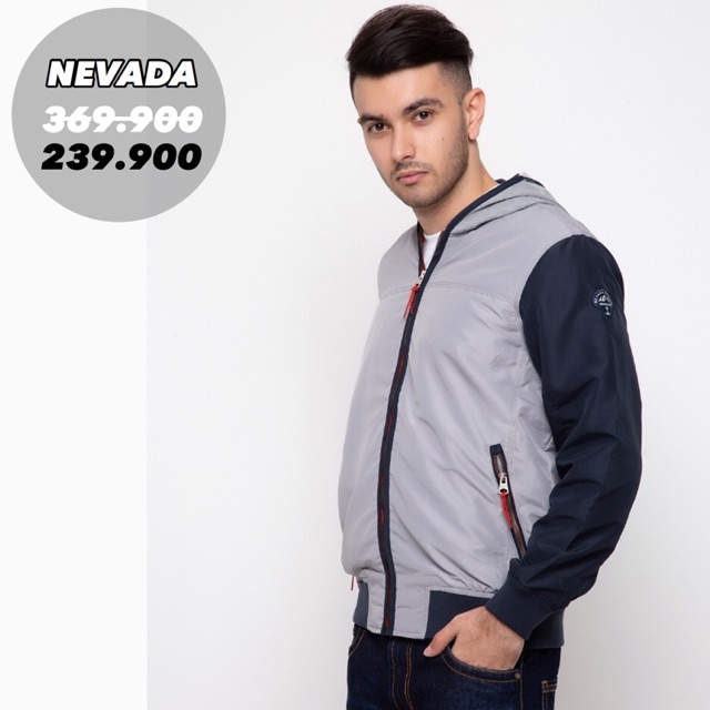 NEVADA Jaket Parasut Pria Grey