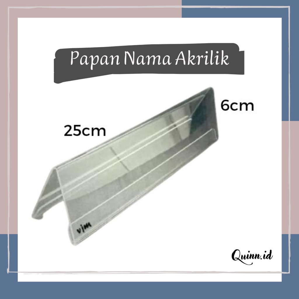 

Papan Nama Akrilik / Name Card Acrylic / Kotak Nama Akrilik
