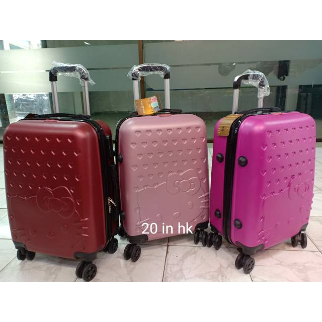 Tas koper  fiber hello  kitty  20 inch travel 4 roda Shopee 