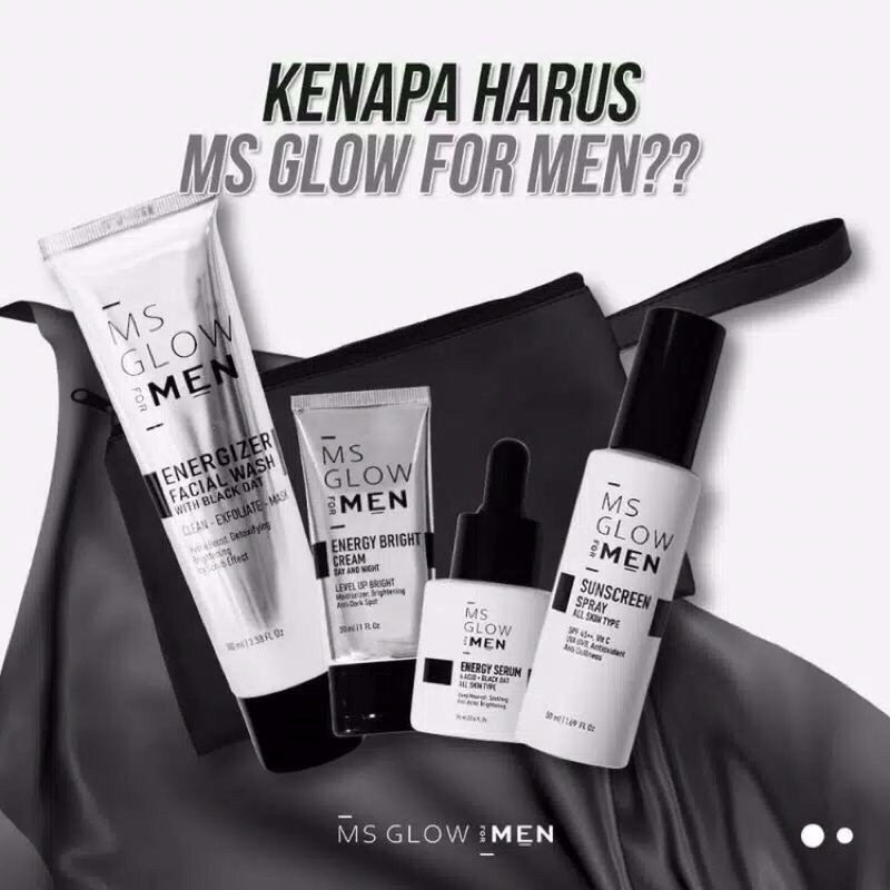 [ TERLARIS ] Ms Glow for Men Paket Wajah 3 in 1 / Ms Glow for Men Paket Wajah 4 in 1