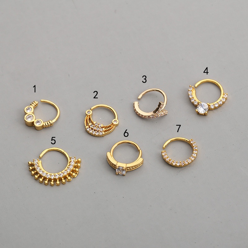 1 Pcs Fashion Gentle Exquisite Round Shape Stainless Steel Non-pierced Earring