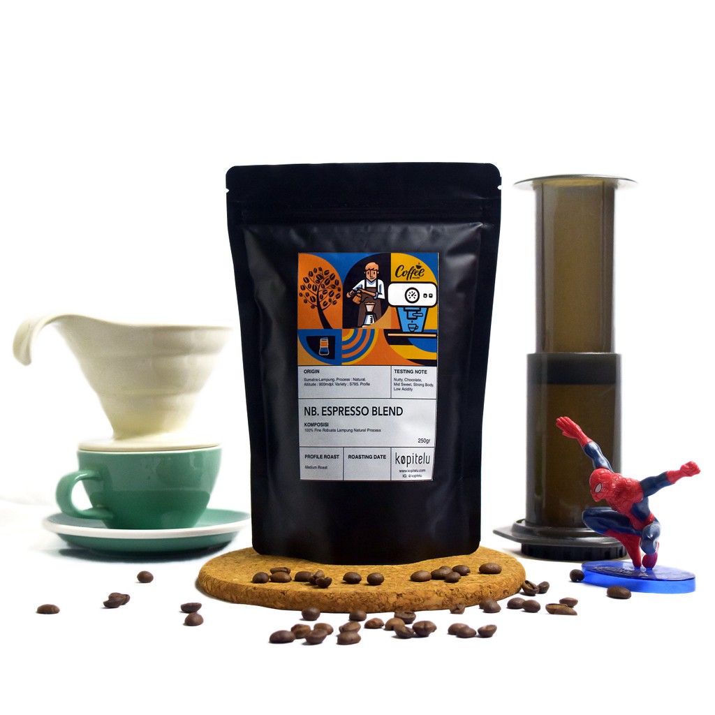 

Kopitelu NB - Espresso Blend (100% Fine Robusta Lampung Natural) 250 Gram