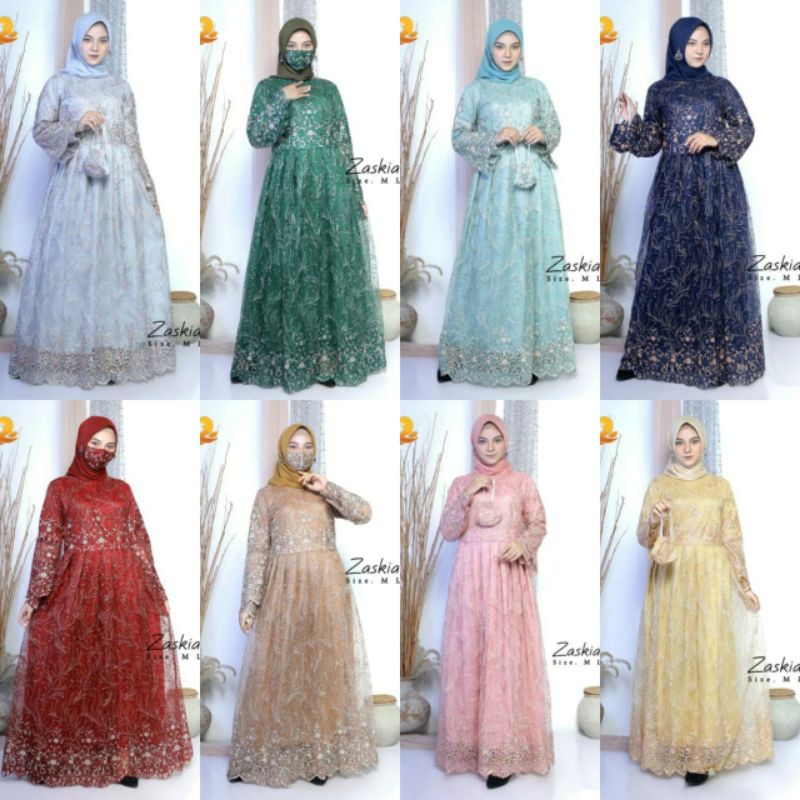 DRESS MUSLIM //KEBAYA ORIGINAL // GAMIS PESTA // By.Liza