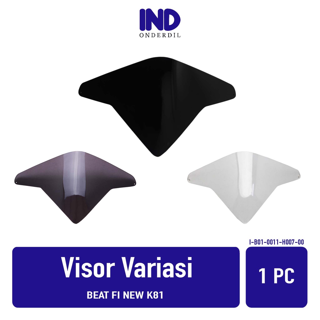 Visor-Windshield-Winsil-Winshild Mini-Kecil Beat FI New K81 Hitam &amp; Bening