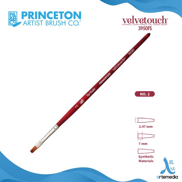 

Kuas Lukis Princeton Velvetouch 3950FS Flat Shader Synthetic Brush SH - NO. 2