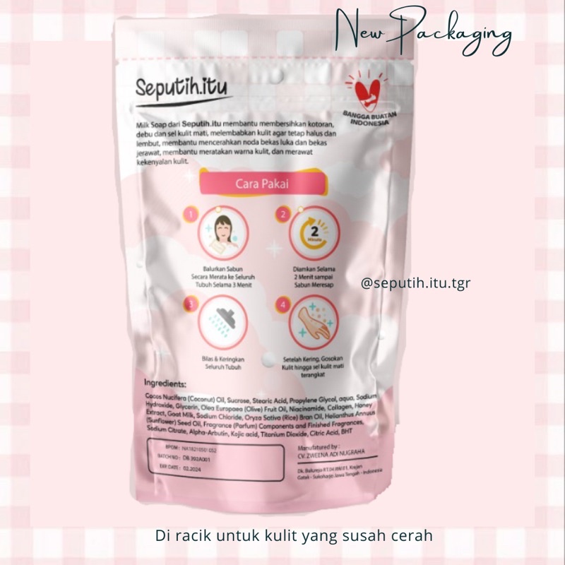 [READY] WHITENING MILK SOAP SEPUTIH ITU - Termurah - Jaminan original BPOM