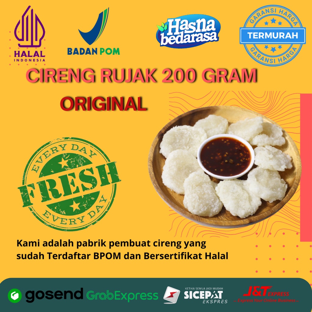 Cireng Bumbu Rujak 200gram | Rujak Cireng Frozen Hasna Bedarasa