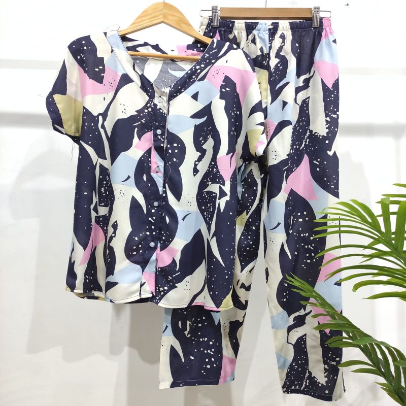 PIYAMA KANCING HITS PIYAMA KANCING BUSUI | PIYAMA RAYON | HOMEWEAR-NK I8