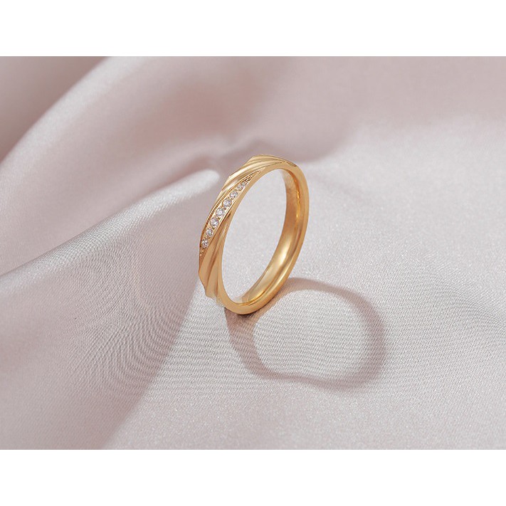 [ Model Baru ] Cincin Titanium Mini Korea Wanita Cocok Untuk pesta hadiah trendy CK154