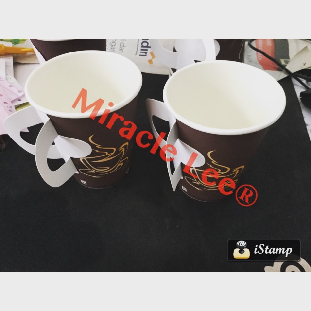 ISI 50 Pc Paper cup 9 oz - gelas kopi/teh - gelas kertas gagang
