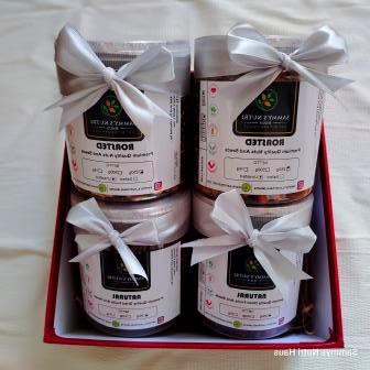 

Gift Box of 4 Jars Premium Roasted Unsalted Nuts / Kado Hamper