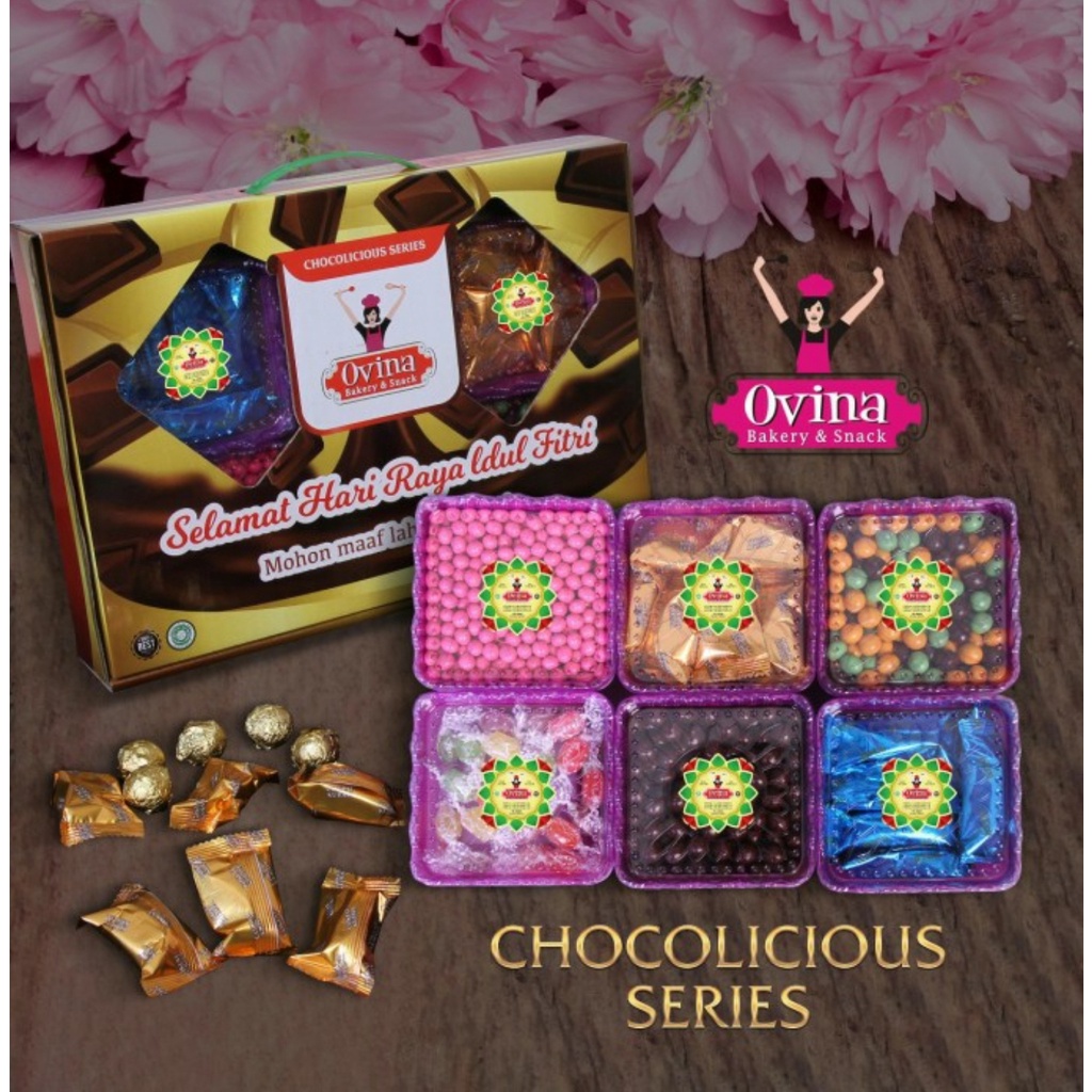

OVINA CHOCOLICIOUS SERIES PARCEL HAMPERS COKLAT IDULFITRI LEBARAN EID RAMADHAN GROSIR READY MURAH
