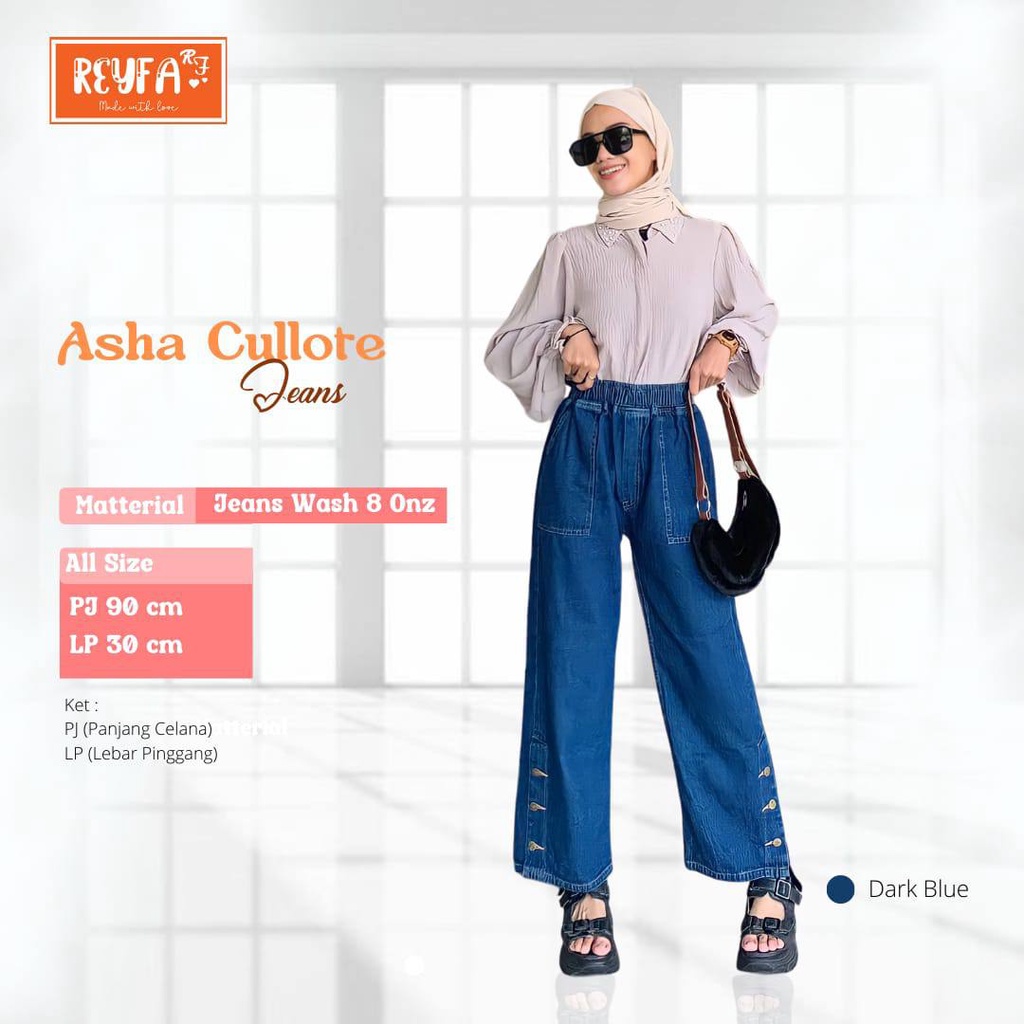 Kulot jeans wanita Asha Cullot Jens by Reyfa