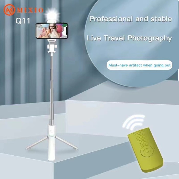 MIXIO - Q11 TRIPOD TONGSIS 3 in 1 / TONGSIS WIRELESS BLUETOOTH 360°