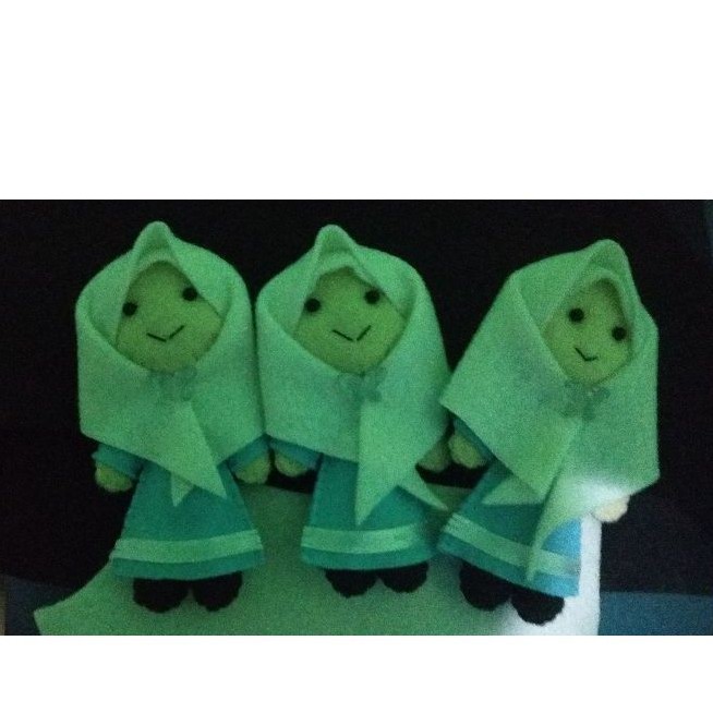boneka flanel berjilbab mini