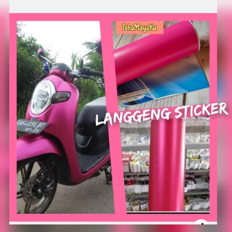 stiker skotlet motor pink skotlet chrome doff skotlet metalik skotlet motor warna pink