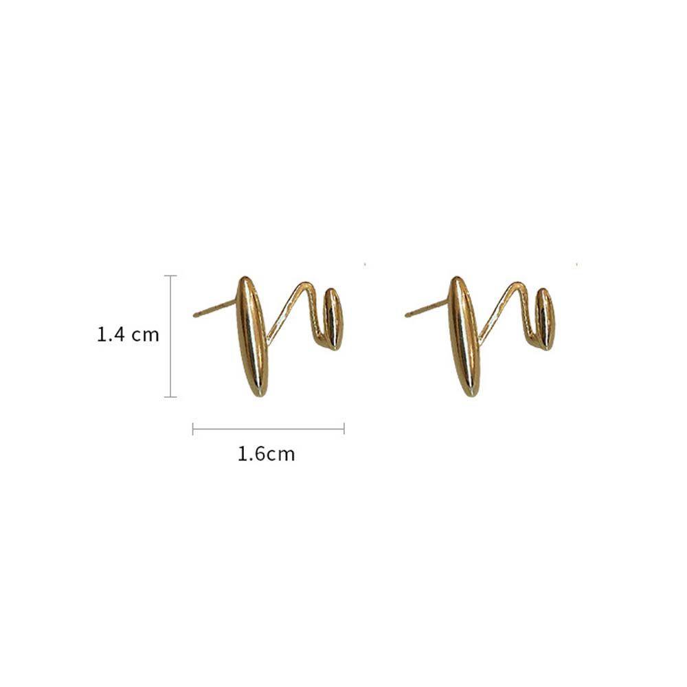 Mxbeauty Anting Wanita All-match Geometris Memutar Pesta Desain Fashion Lady Z Shape Stud Earrings