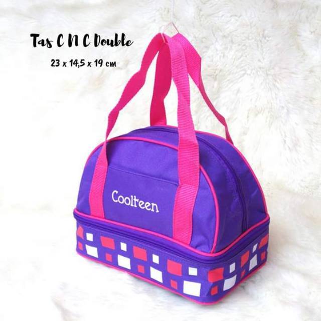 TAS CNC DOBEL / TAS BEKAL MAKAN KOTAK / LUNCH BAG /  TAS MAKAN MURAH