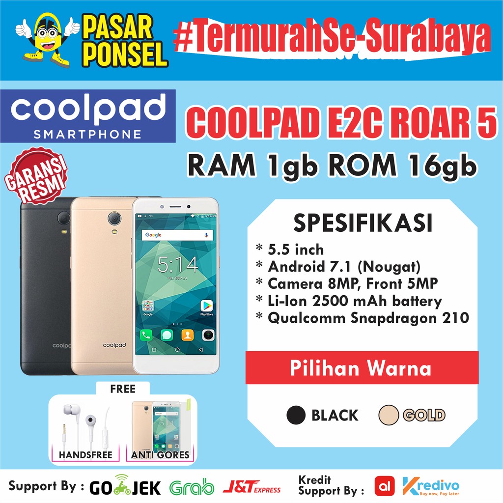 Hp Coolpad E2c Roar 5 Garansi Resmi Shopee Indonesia