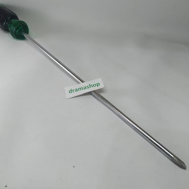 ➶ Obeng Panjang 6mm 30cm 12" mm besar plus (+) gagang lapis karet  Kekinian →.