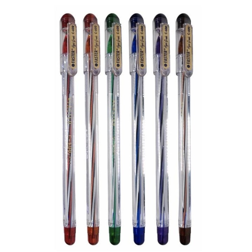 

BALLPOINT HITAM FASTER C600 0.5MM CABUT HITAM BIRU MERAH PENA PEN PULPEN BALLPEN CETEK GROSIR KANTOR