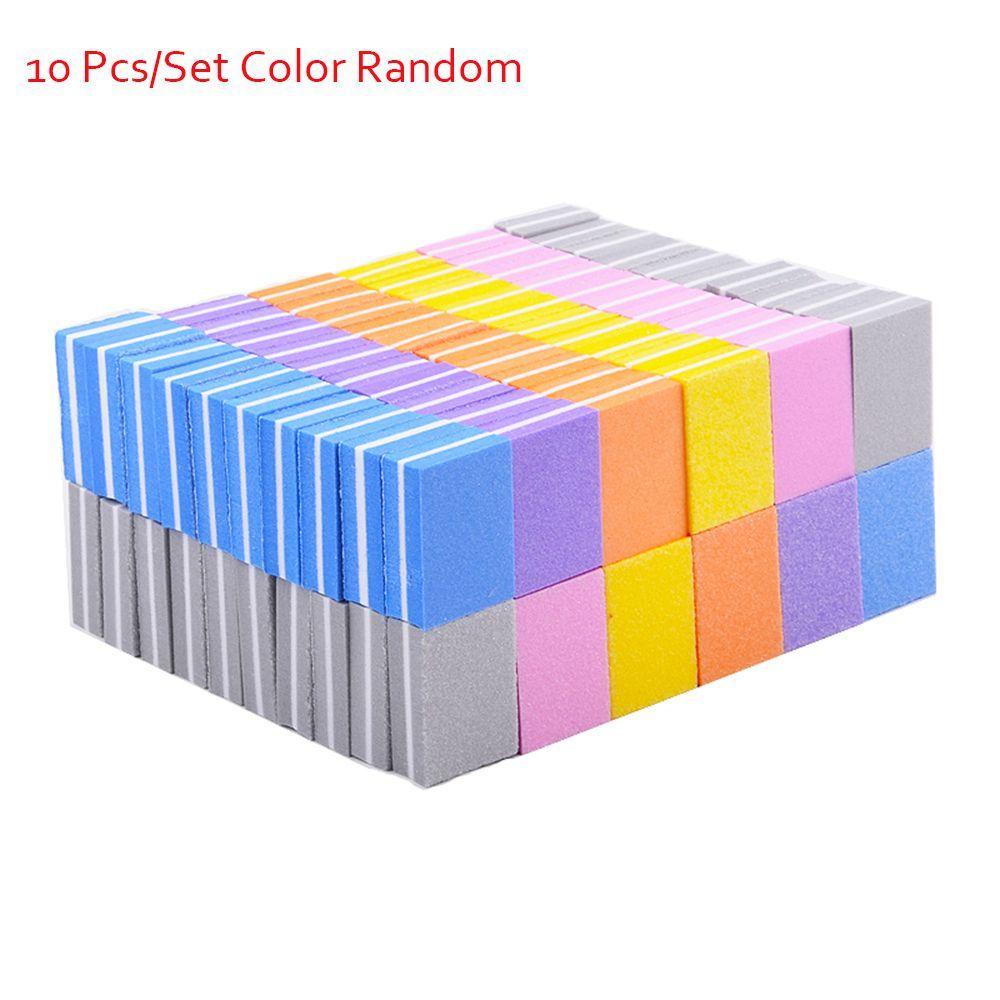 Mxbeauty Kikir Kuku 10pcs/lot Random Color Polish Colorful Sanding Sponge Poles