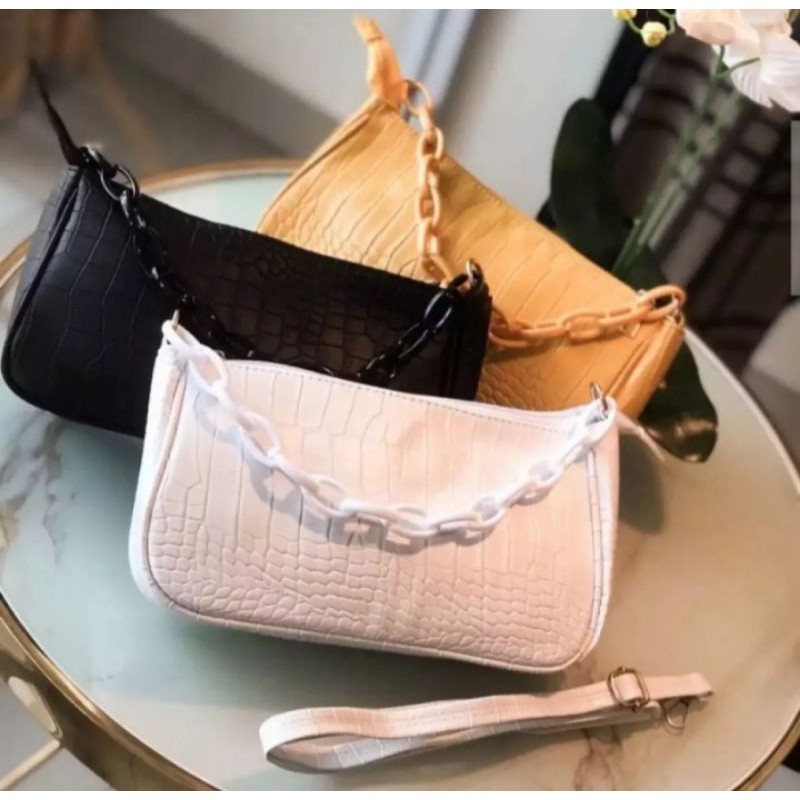 Croco Yuriko / Tas Selempang Wanita / Tas Bahu Wanita / Tas Pesta / Tas Wanita Terbaru 2021.