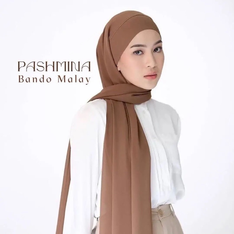 Pashmina Bando malay Bahan Ceruty Babydoll