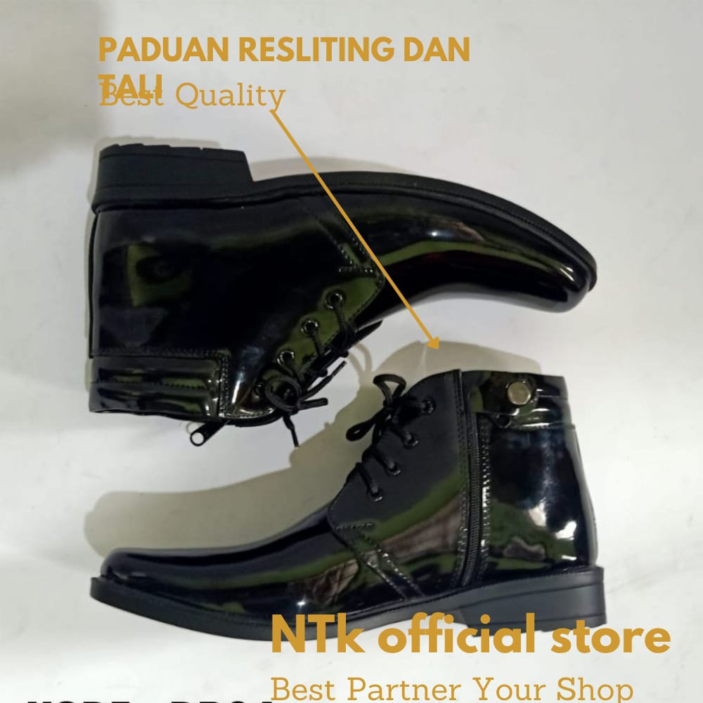 Sepatu PDH POLRI Resmi Pria Rest Tali Dinas Security Satpam Pegawai Kantor Formal - PDH POLRI DP04